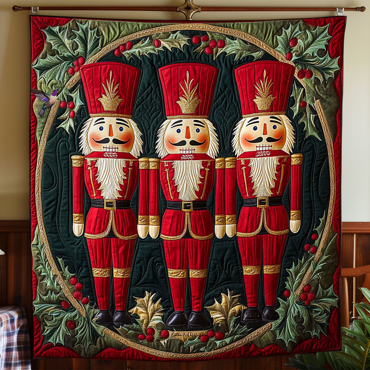 Three Nutcracker WY0212007CL Quilt