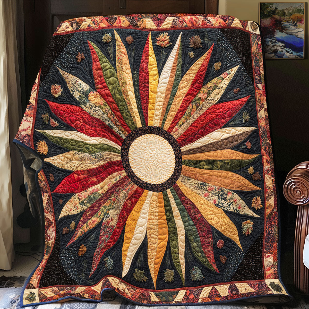 Trigger Flower WY1502073CL Quilt