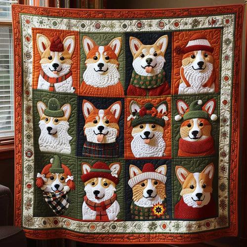 Cozzy Winter Corgi WP1710001CL Quilt