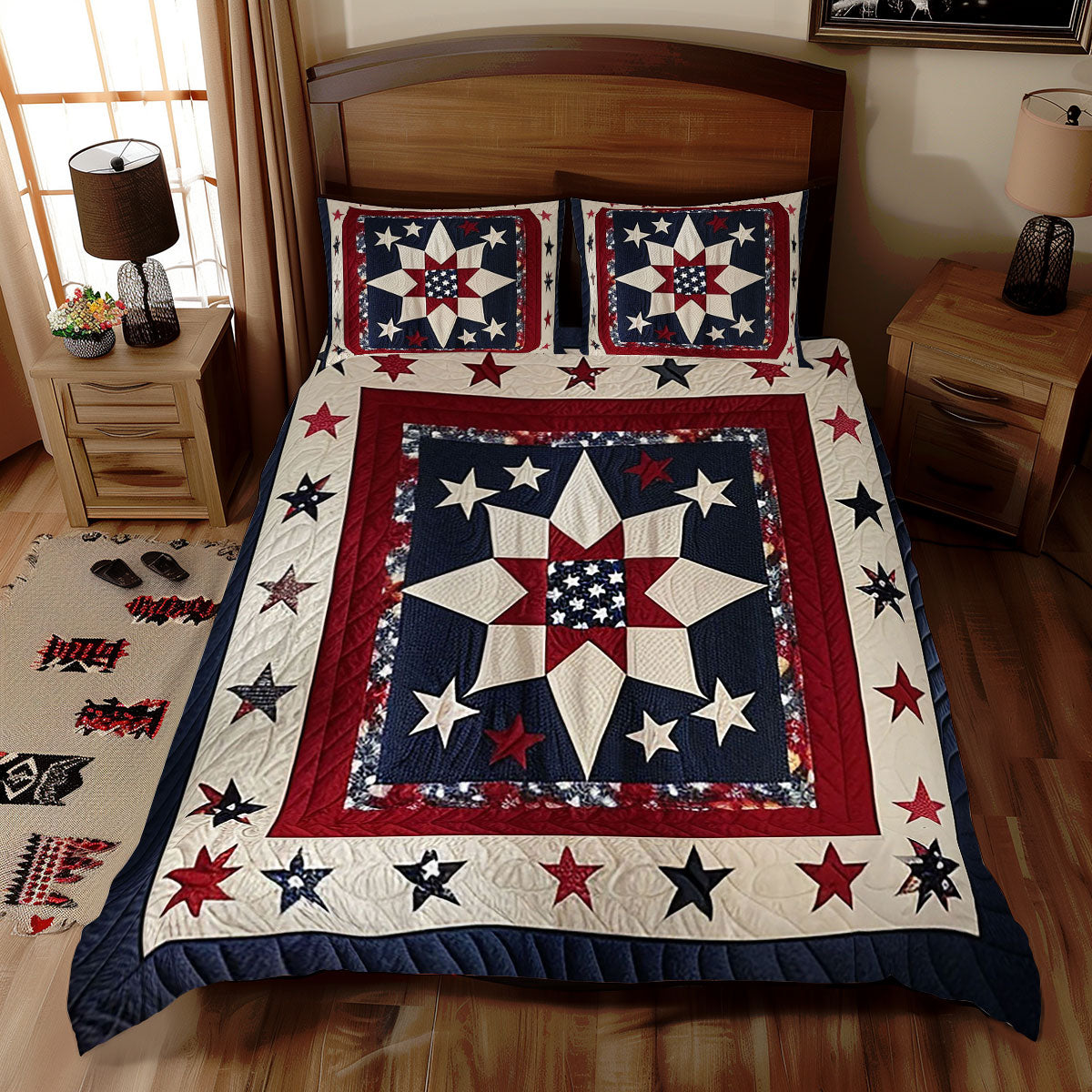 Patriotic Independence Star WJ2510028CL Duvet Cover Set