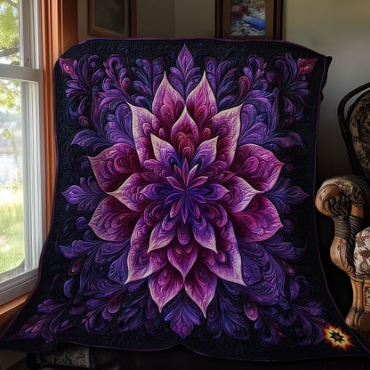 Mystic Purple Flower Bloom WY0912021CL Quilt