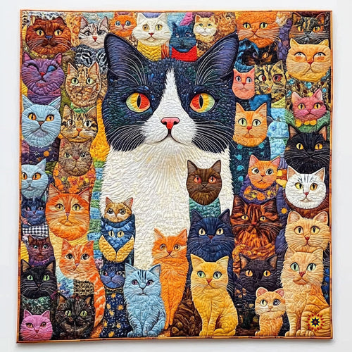 Abstract Cat WY3110028CL Quilt