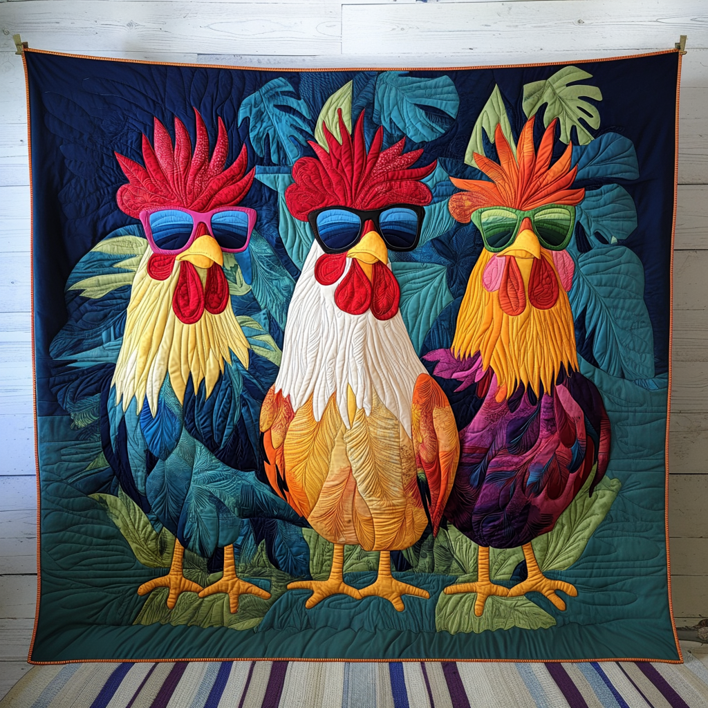Adventurous Chicken WJ1411002CL Quilt