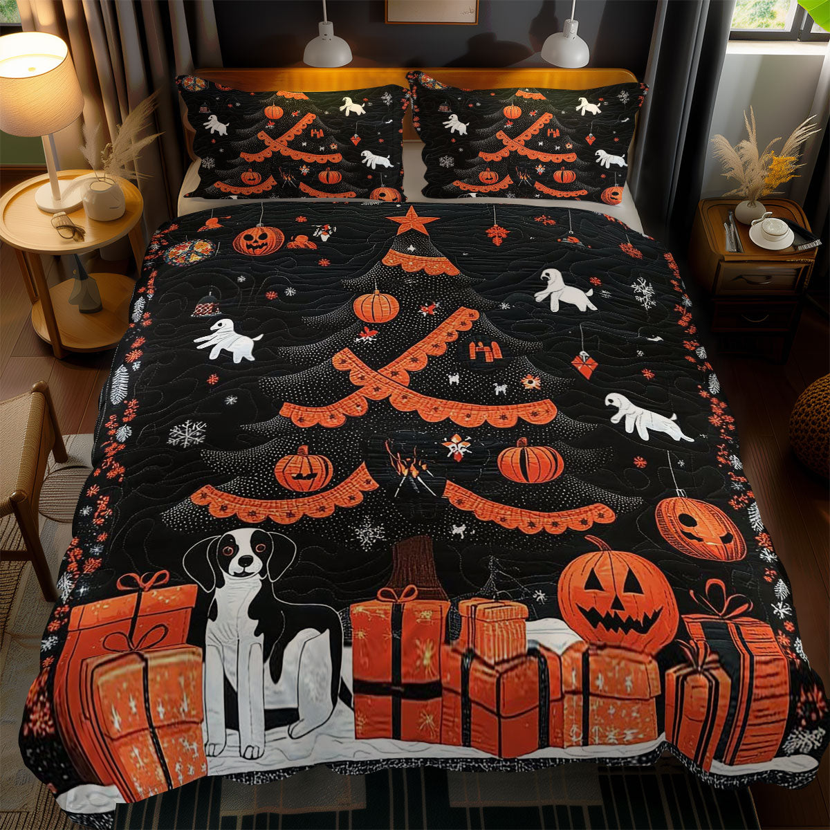Dog's Magical Christmas Palette WN1010121CL Duvet Cover Set
