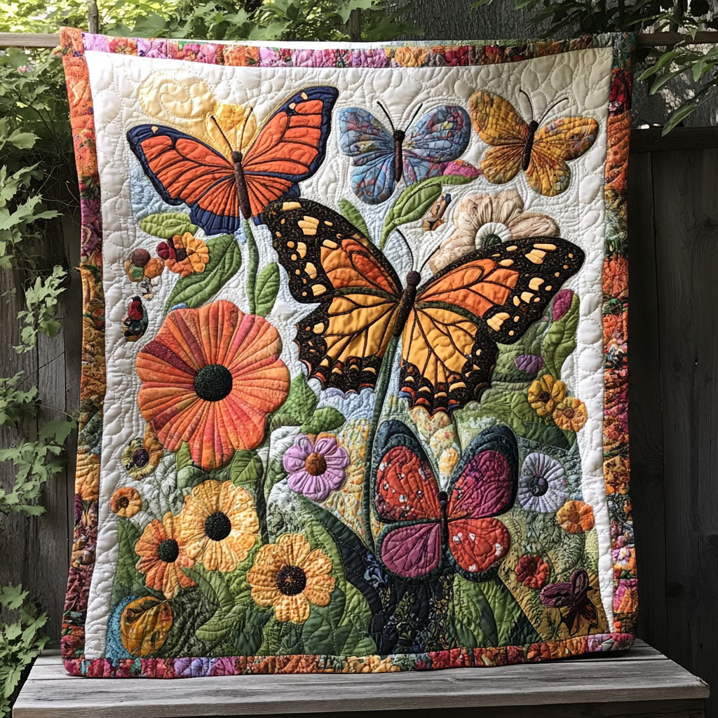 Butterfly Flower WT0210017CL Quilt