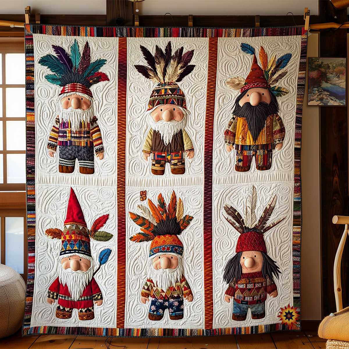 Gnome Native American WY0612011CL Quilt