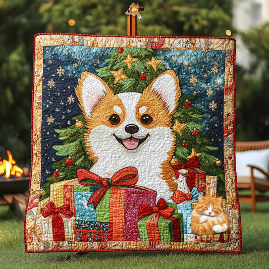 Corgi Christmas Joy WN1010052CL Quilt