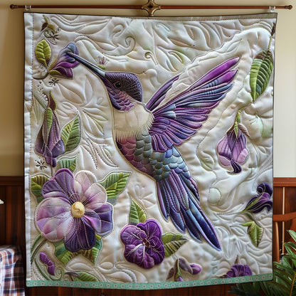 Purple Hummingbird WN1209040CL Quilt