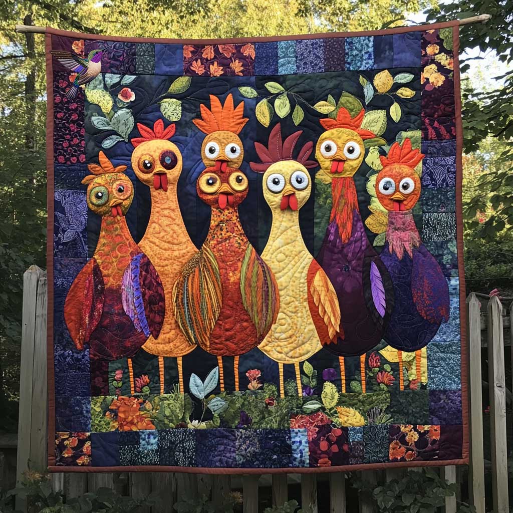 Wacky Chickens WN1411011CL Quilt