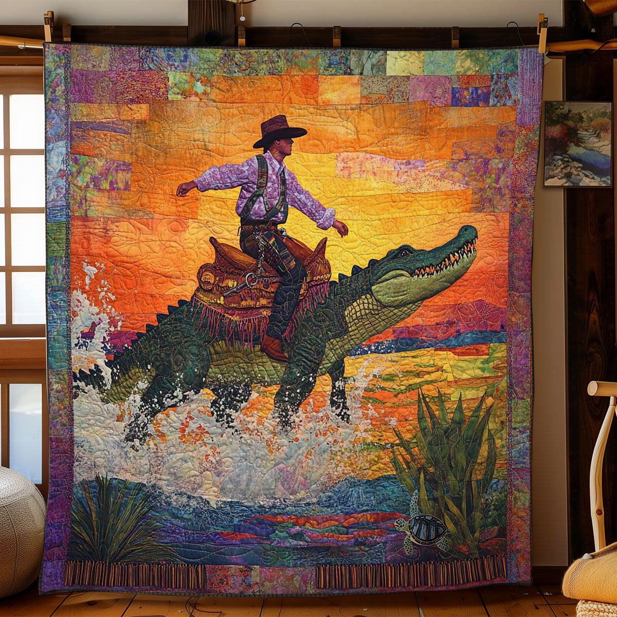 Fearless Crocodile Rodeo WN0411074CL Quilt