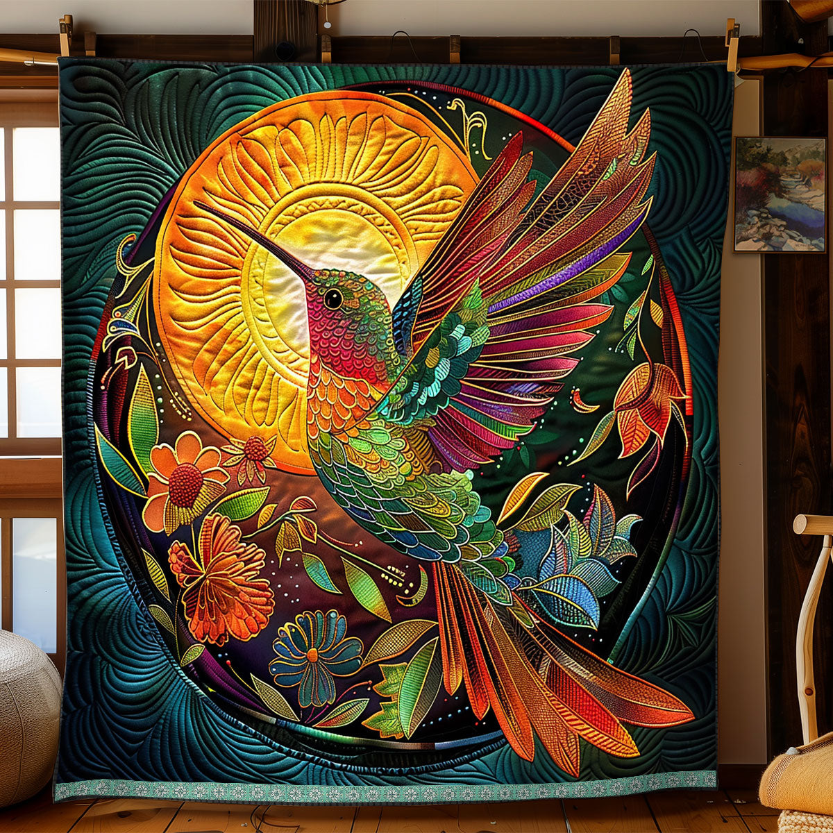 Hummingbird Sunrise Bohemia WP0609028CL Quilt