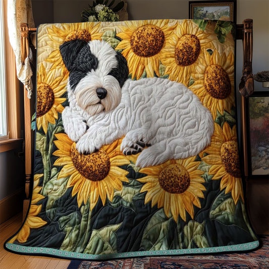 Miniature Schnauzer Sunflower Serenity WN2809046CL Quilt