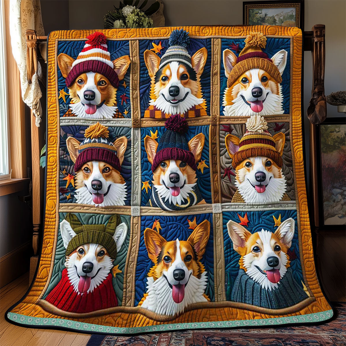 Cute Corgi WJ1209005CL Quilt