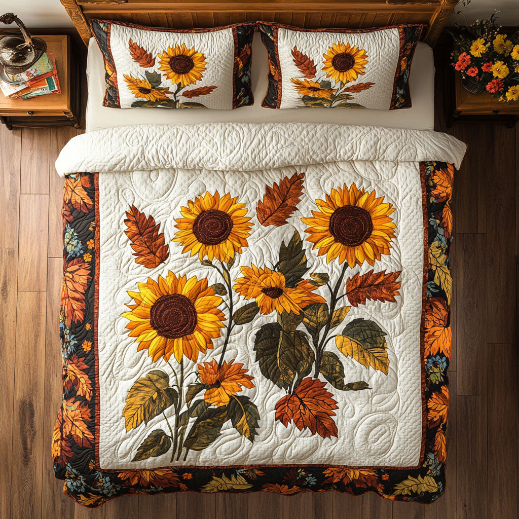 Sunflower In Autumn WY2001064CL Duvet Cover Set