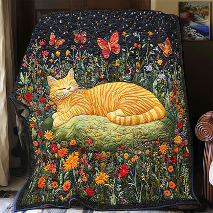 Cat Sleep In Garden WY1502028CL Quilt
