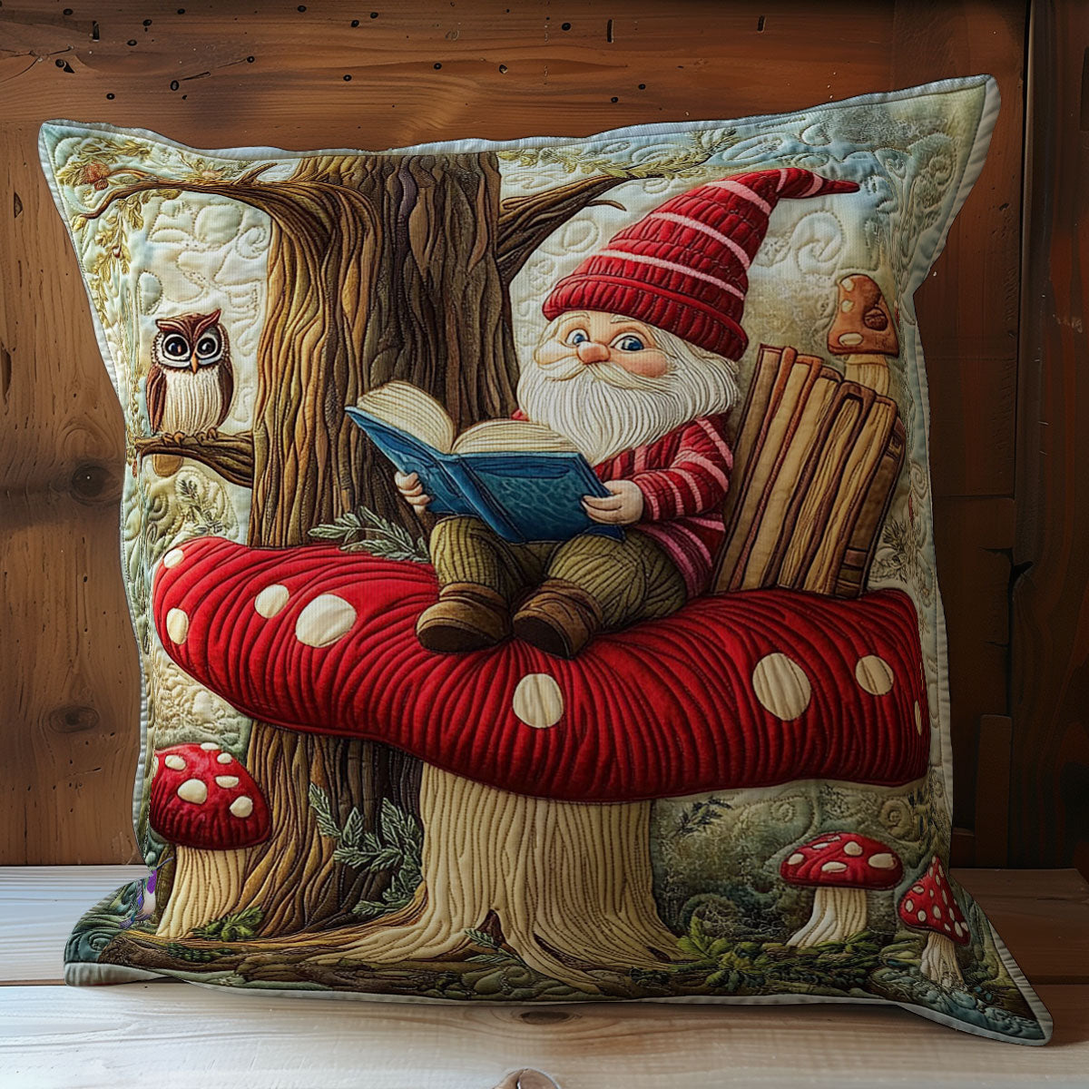 Gnome In The Forest WY0612083CL Quilt Pillow Case