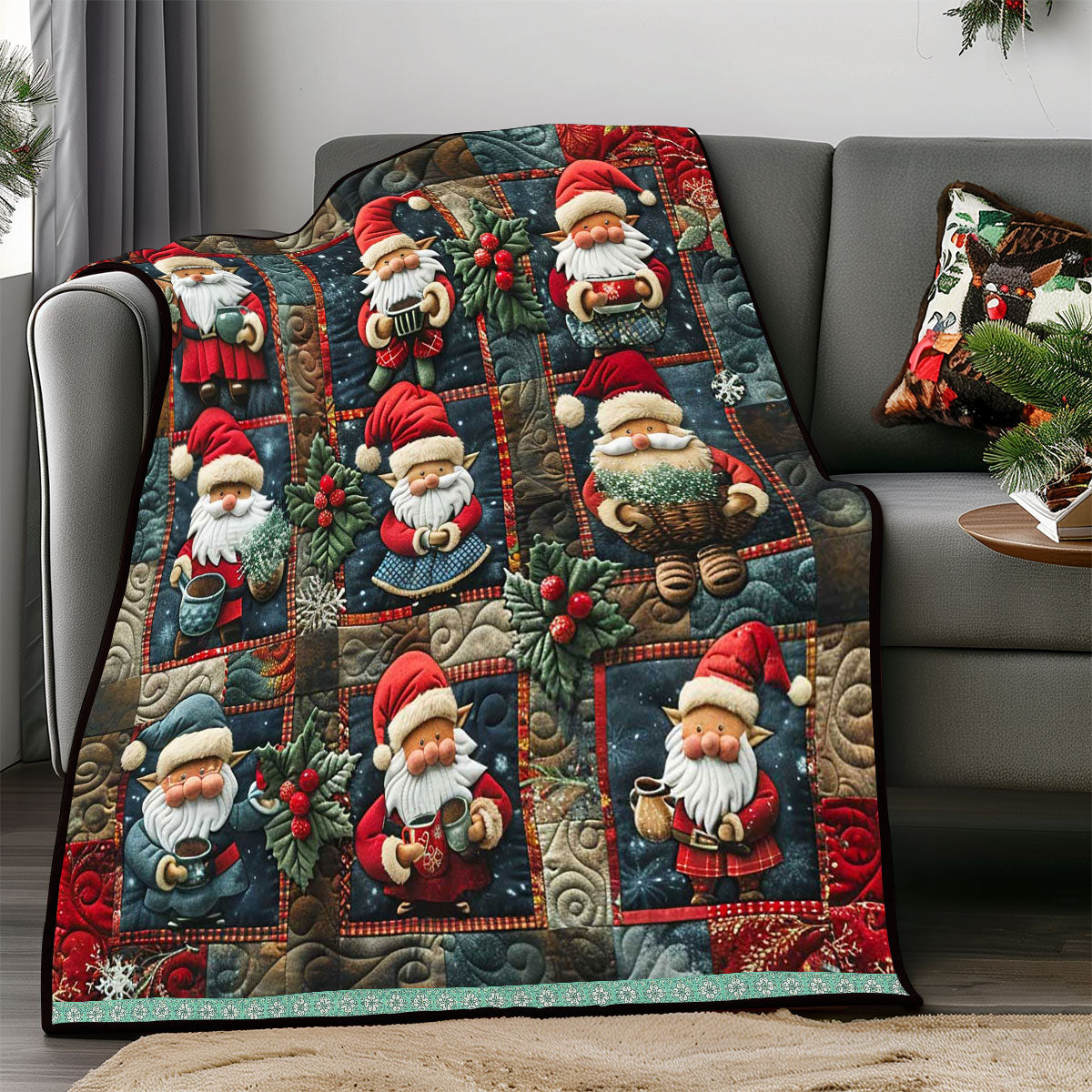 Cooking Gnome Christmas WP2208001CL Quilt