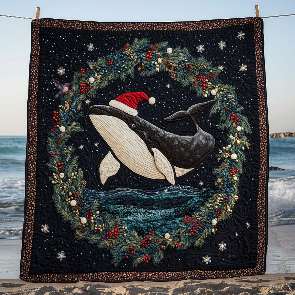 Santa KIller Whale WY1211035CL Quilt