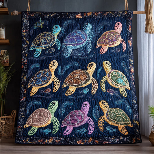 Turtle Ocean Waves WU0611005CL Quilt