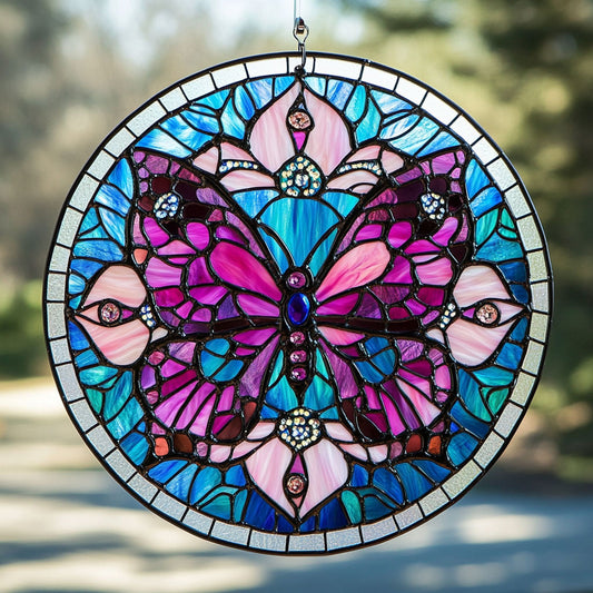 Purple Butterfly WT0703017CL Suncatcher