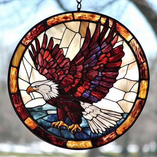 Eagle WJ0911044CL Stained Glass Suncatcher