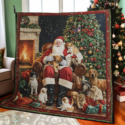 Santa Claus With Pet WY2111034CL Quilt