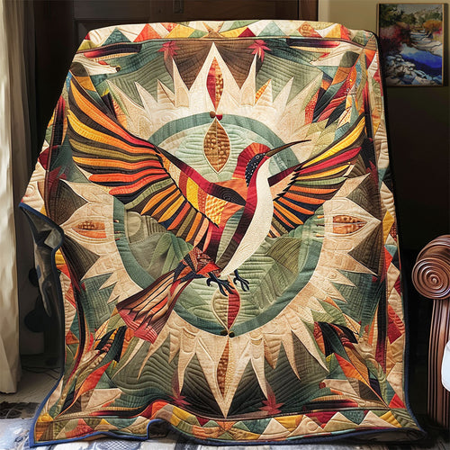 Patchwork Native American Hummingbird WY0301056CL Quilt