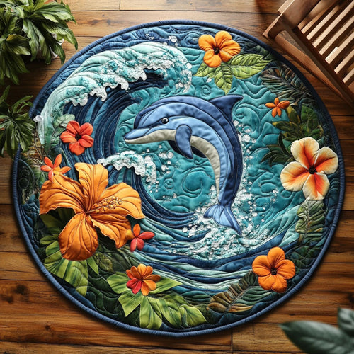 Ocean Dolphin CW3004063CL Quilted Round Mat