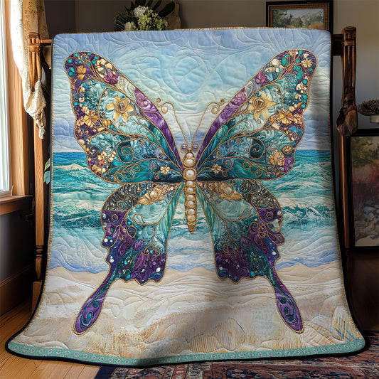 Butterfly In Beach WX1712004CL Quilt