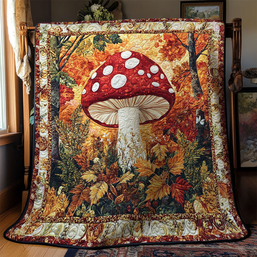 Mushroom In Autumn Forest WY2201074CL Quilt