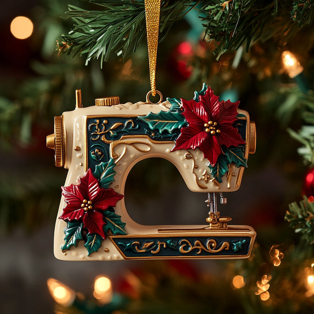 Whimsical Sewing Machine WN2010072CL Christmas Ornament