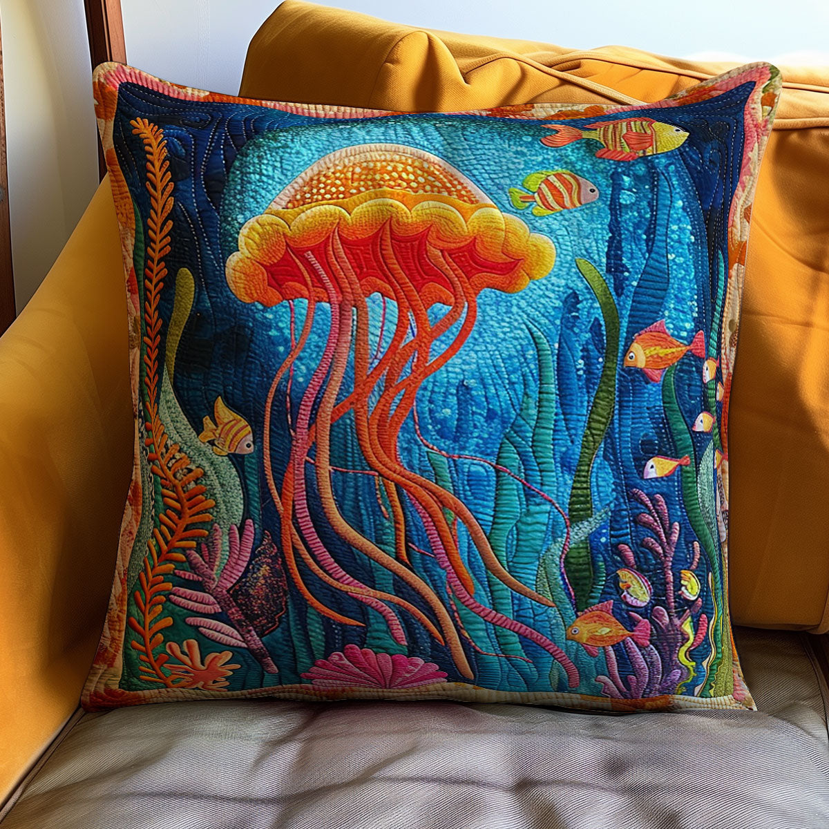 Colorful Jellyfish Under The Sea WJ2410029CL Quilt Pillow Case