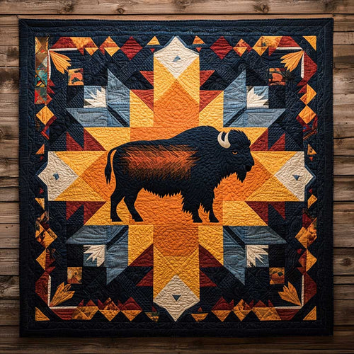 Native Tribal Bison WN2410035CL Quilt