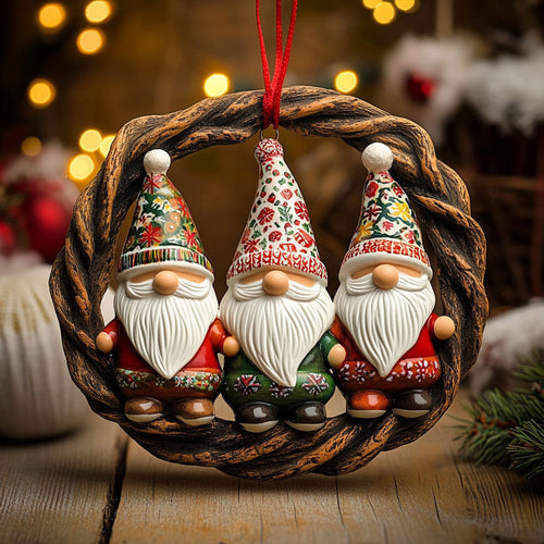 Frosty Gnome Friends WN1410025CL Christmas Ornament