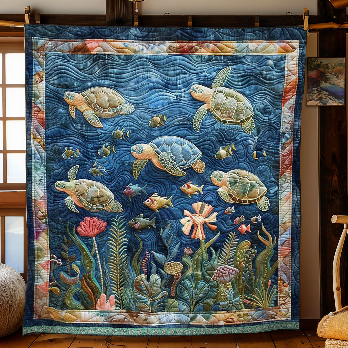 Sea Turtle WJ1909018CL Quilt