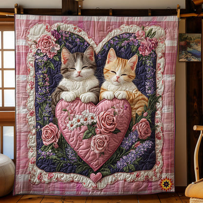 Cute Couple Kitten WY2312021CL Quilt