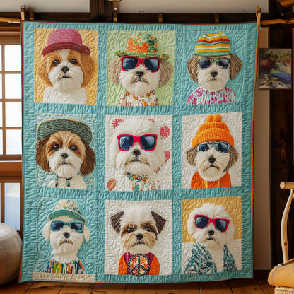 Shih Tzu Summer Vibes WN0811034CL Quilt