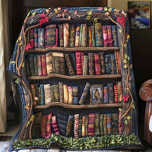 Ancient Castle Bookshelf WP1403062CL Quilt
