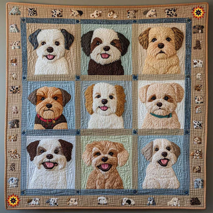 Lovable Little Dog WP0612006CL Quilt