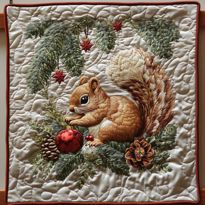 Christmas Baubel Squirrel WJ2111012CL Quilt