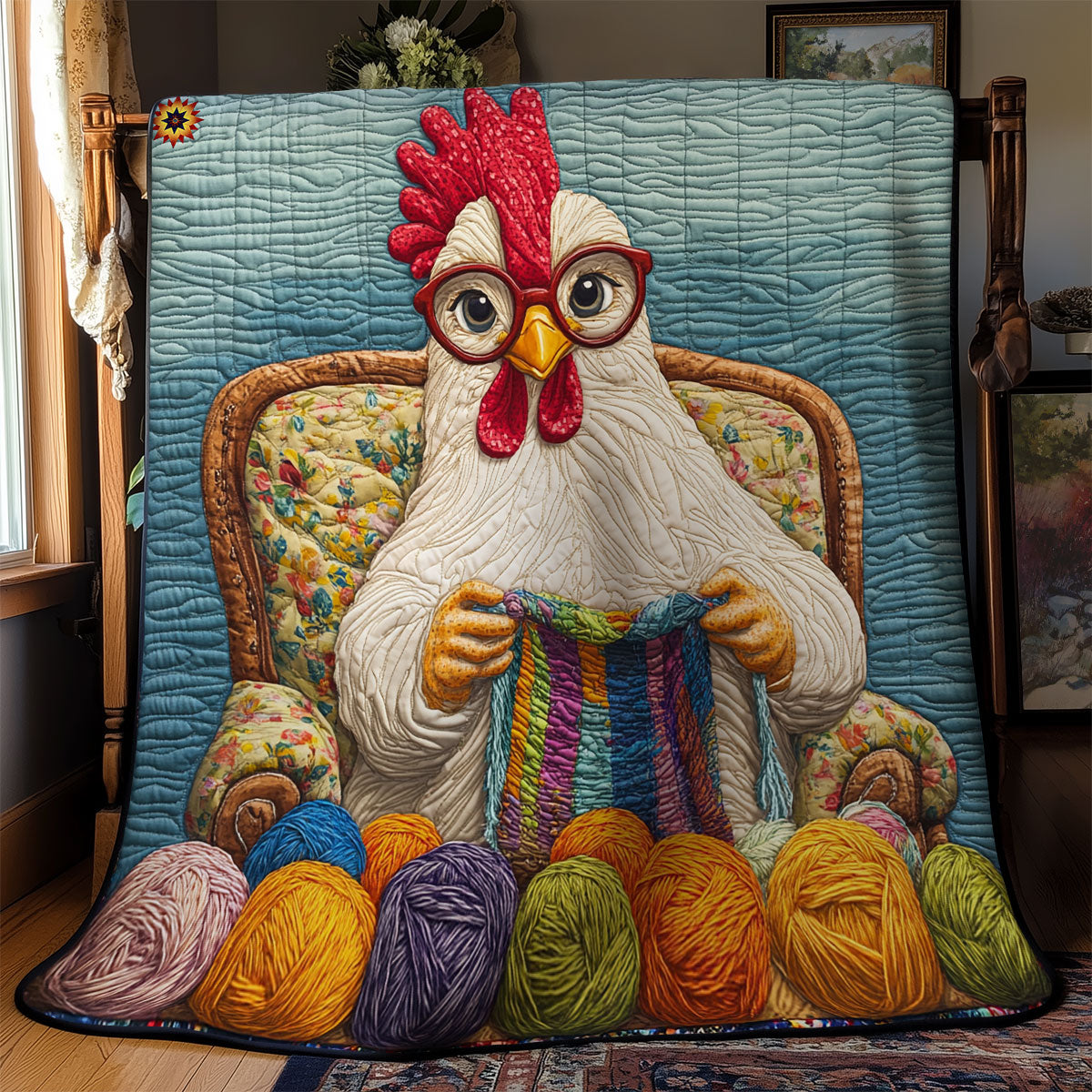 Knitting Chicken WY1911092CL Quilt