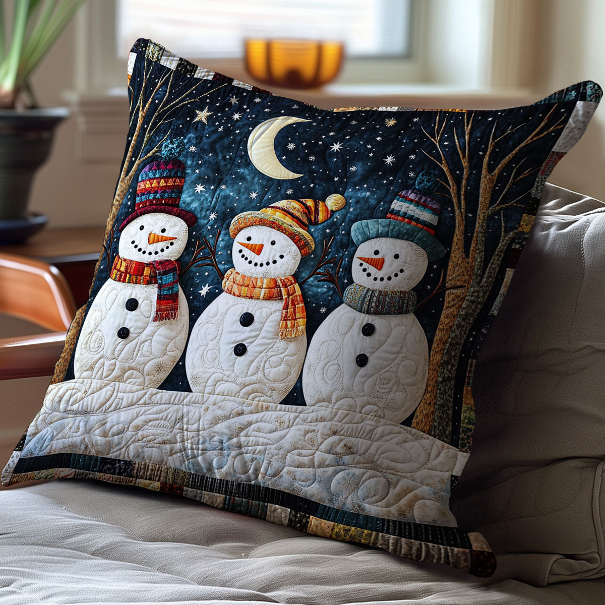 Snowman WJ1411040CL Quilt Pillow Case