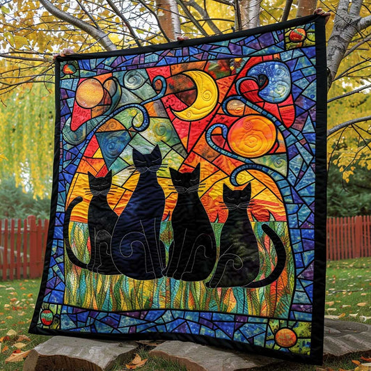 Whimsy Cat Family WJ2409027CL Quilt