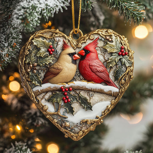 Winter Heart Cardinal WN2110107CL Christmas Ornament