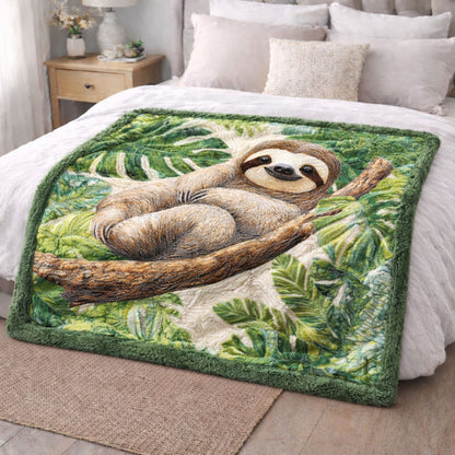 Jungle Sloth CW2601005CL Faux Fur Throw Blanket