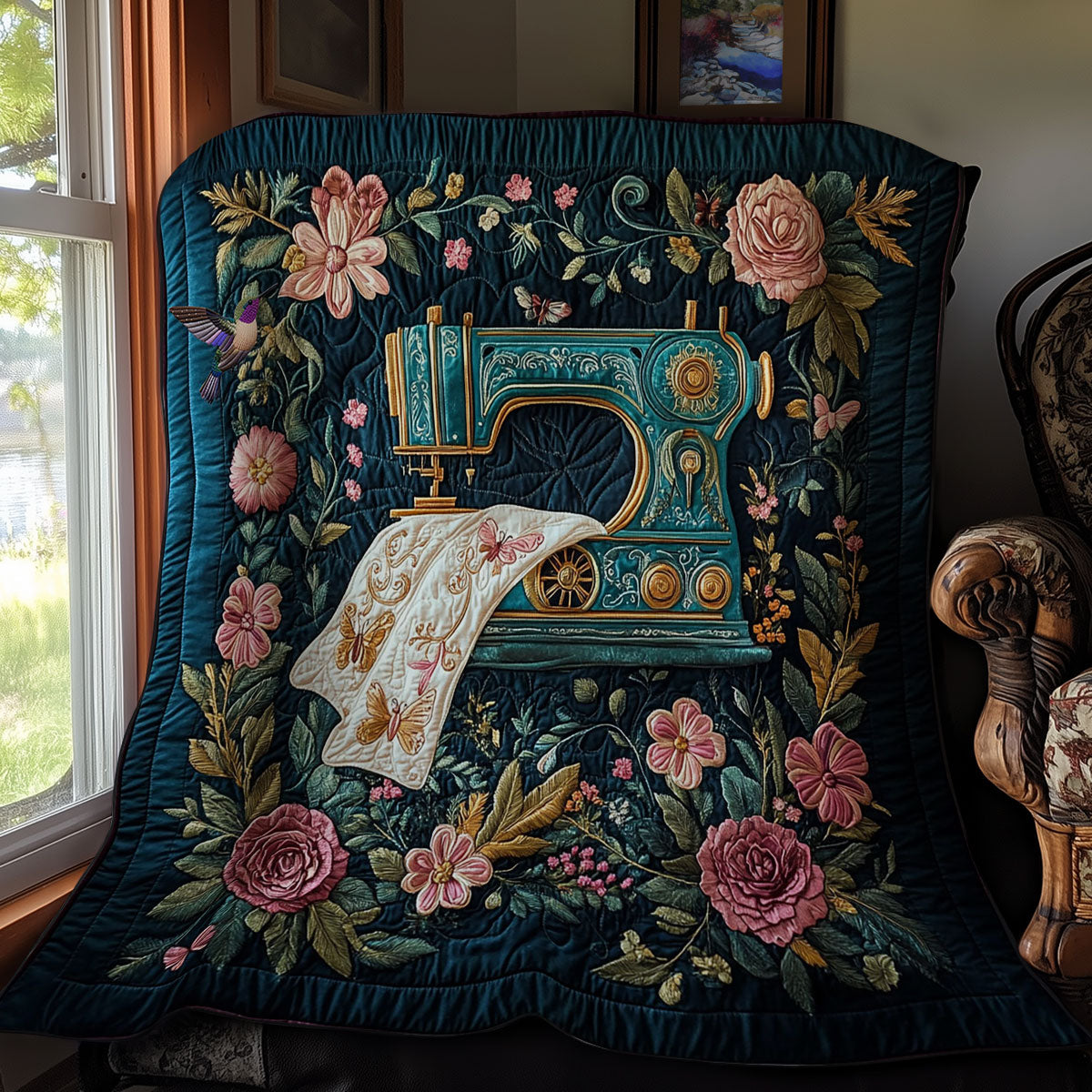 Teal Shewing Machine WY2412077CL Quilt