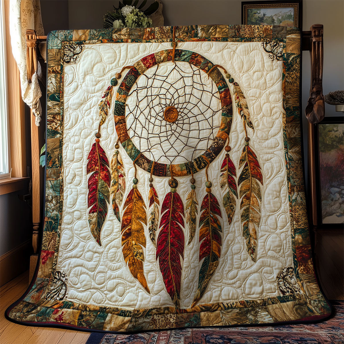 Vintage Feather Dreamcatcher WY1502054CL Quilt