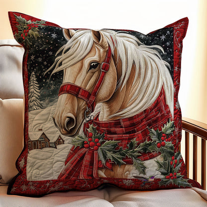 Christmas Horse WY0612086CL Quilt Pillow Case