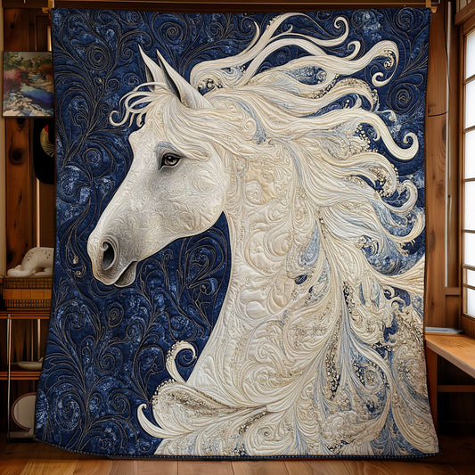 Majestic White Horse WY1502066CL Quilt