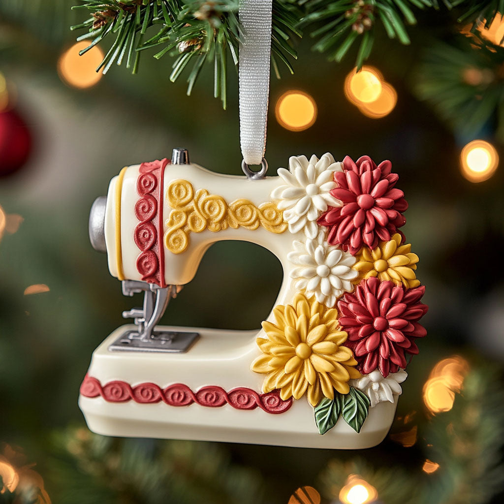 Autumn Garden Sewing Machine WN2110002CL Christmas Ornament